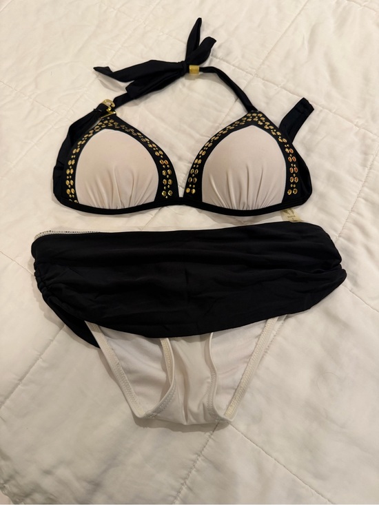 Victoria's Secret Other - Victoria’s Secret Black & White Studded Bikini Set size Small
